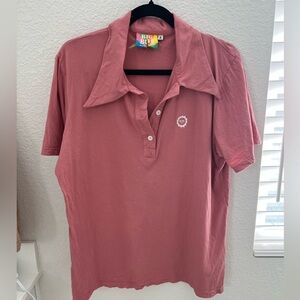 Big Bud Press short sleeve polo in rose blush